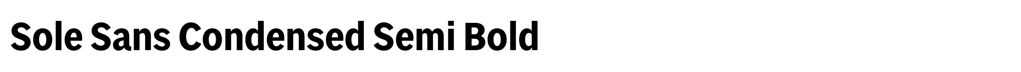 Sole Sans Condensed Semi Bold image
